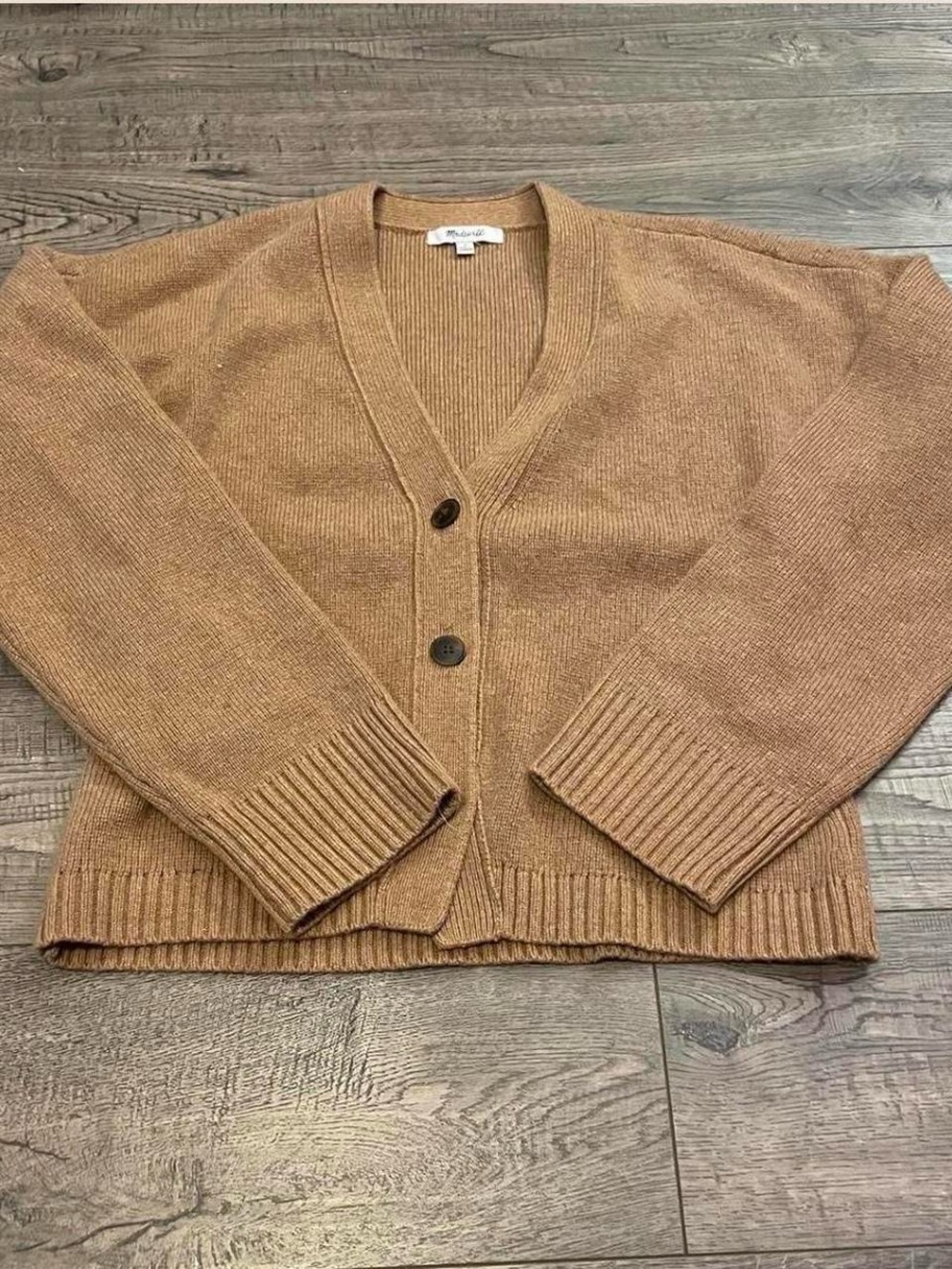 Madewell Tan Wool Blend Cardigan